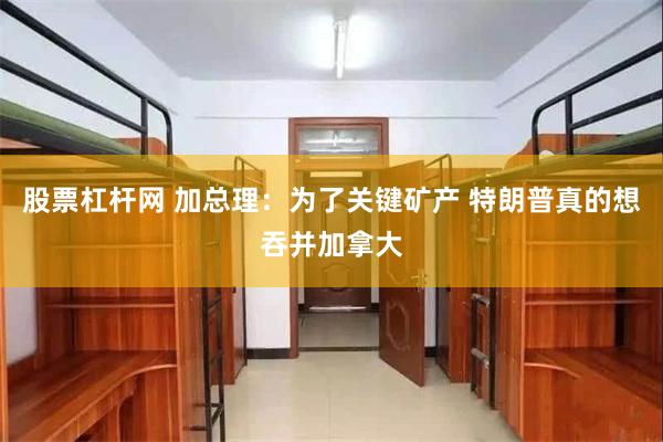 股票杠杆网 加总理：为了关键矿产 特朗普真的想吞并加拿大