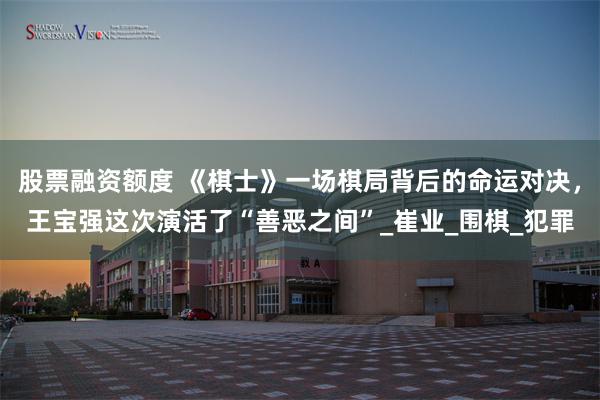 股票融资额度 《棋士》一场棋局背后的命运对决，王宝强这次演活了“善恶之间”_崔业_围棋_犯罪