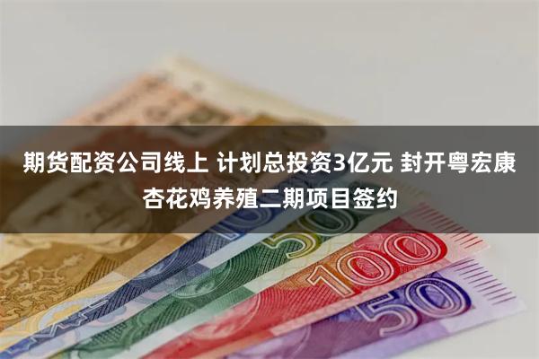 期货配资公司线上 计划总投资3亿元 封开粤宏康杏花鸡养殖二期项目签约