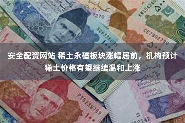 安全配资网站 稀土永磁板块涨幅居前，机构预计稀土价格有望继续温和上涨